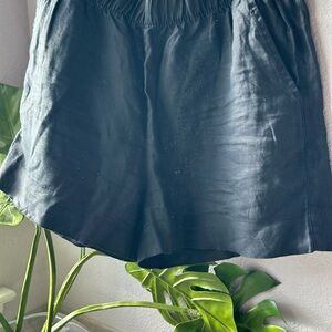 Black Linen  Shorts EUC Sz XL